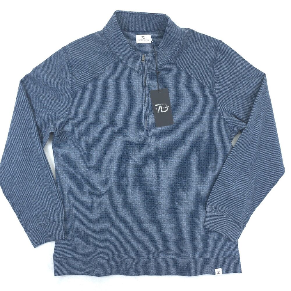 7 Diamonds Generation 1/4 Zip Pullover Sweater Men’s XL Blue Stretch NWT